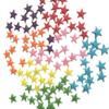 100 Beautiful Edible Sugar Stars; 2cm; Kids Character, Birthday, Wedding, Christmas Cake Cupcake Toppers/Decorations/Sprinkles (7 Rainbow colors mix) view 1