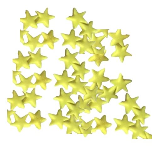 100 Beautiful Edible Sugar Stars; 2cm; Kids Character, Birthday, Wedding, Christmas Cake Cupcake Toppers/Decorations/Sprinkles (Yellow)