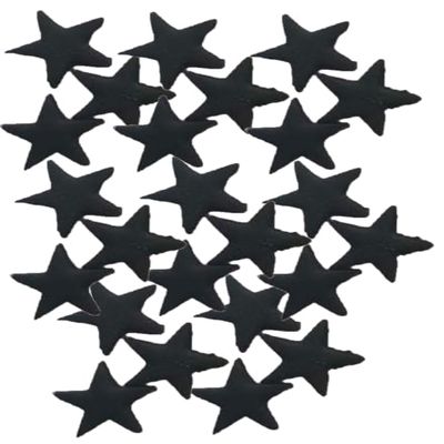 120 Beautiful Edible Sugar Stars; Approx. 1cm; Choose Color; Baby Shower, Kids Character, Birthday, Wedding, Christmas Etc Cake Cupcake Topper/Decorations/Sprinkles (Black)