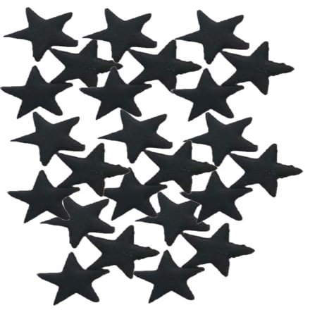 120 Beautiful Edible Sugar Stars; Approx. 1cm; Choose Color; Baby Shower, Kids Character, Birthday, Wedding, Christmas Etc Cake Cupcake Topper/Decorations/Sprinkles (Black)