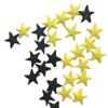 100 Beautiful Edible Sugar Stars; 2cm; Kids Character, Birthday, Wedding, Christmas Cake Cupcake Toppers/Decorations/Sprinkles (Batman Black & Yellow) view 1