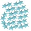 120 Beautiful Edible Sugar Fondant Stars; Approx. 1cm; Choose Color; Baby Shower, Kids Character, Birthday, Wedding, Christmas Etc Cake Cupcake Topper/Decorations/Sprinkles (Light Blue/Baby Blue) view 1