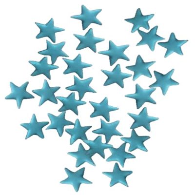 100 Beautiful Edible Sugar Stars; 2cm; Kids Character, Birthday, Wedding, Christmas Cake Cupcake Toppers/Decorations/Sprinkles (Blue)
