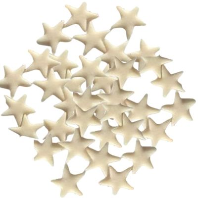 120 Beautiful Edible Sugar FondantStars; Approx. 1cm; Choose Color; Baby Shower, Kids Character, Birthday, Wedding, Christmas Etc Cake Cupcake Topper/Decorations/Sprinkles (Cream)