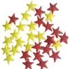100 Beautiful Edible Sugar Stars; 2cm; Kids Character, Birthday, Wedding, Christmas Cake Cupcake Toppers/Decorations/Sprinkles (Super Hero Red & Yellow)