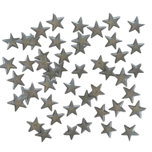120 Beautiful Edible Sugar fondant Stars; Approx. 1cm; Choose Color; Baby Shower, Kids Character, Birthday, Wedding, Christmas Etc Cake Cupcake Topper/Decorations/Sprinkles (Silver)