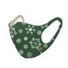 Basic Sense CHRISTMAS Copper Ion Infused Washable Reusable Face Coverings Masks Made In South Korea (Snowflake - Green) view 2