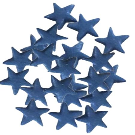 100 Beautiful Edible Sugar Stars; 2cm; Kids Character, Birthday, Wedding, Christmas Cake Cupcake Toppers/Decorations/Sprinkles (Navy)