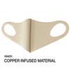 Basic Sense CHRISTMAS Copper Ion Infused Washable Reusable Face Coverings Masks Made In South Korea (Tree - Red) view 3