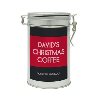 Sistir, Fully Personalised Coffee Gift in Tin For All Occasions. Perfect for Coffee Lovers. Choice of 9 Label Colours. 100% Arabica Grounds, Roasted and Packed in The UK. 150g