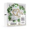 20 serviettes, green leaves around hearts, gold, "Schn dass du da bist", wedding, 33 x 33 cm view 3