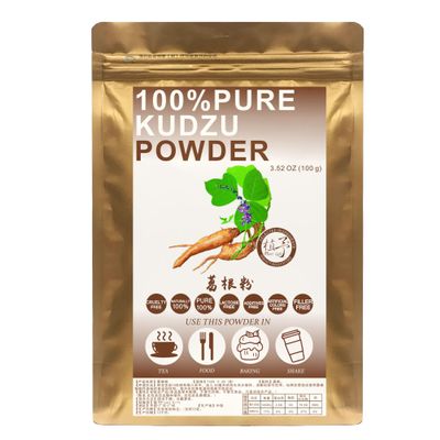 Plant Gift 100% Pure Arrowroot Powder Organic Natural Plant Radix Puerariae Meal Powder, Arrowroot Flour, Meal Replacement Powder, Cooking and Baking - Cornstarch Substitute 100G/3.52oz