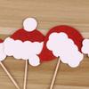 24pcs Santa Hat Cake Topper Xmas Appetizer Pick Christmas Dessert Topper Christmas Toothpicks Food Picks Holiday Cake Decorations Cake Toppers Paper Cup Bamboo view 4