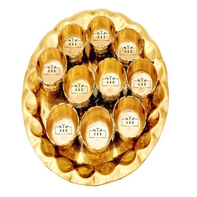 KBB Brass Deepak THALI - Diya THALI -Pooja THALI | Fancy Design |11 PCS Deepak