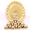KBB Brass Deepak THALI - Diya THALI -Pooja THALI | Fancy Design |11 PCS Deepak view 2