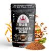 Poppamies Burgers & Ribs BBQ Rub, Dry Marinade & Seasoning Perfect for Beef, Pork - Great in The Grill, Oven, Boiler and Pan - Best American Barbecue- Large Pack (200g) view 1