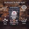Poppamies Burgers & Ribs BBQ Rub, Dry Marinade & Seasoning Perfect for Beef, Pork - Great in The Grill, Oven, Boiler and Pan - Best American Barbecue- Large Pack (200g) view 3