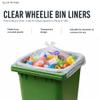 100 x 360L Clear Wheelie Bin Liners | Extra Heavy-Duty 30 Micron Refuse Sacks | Fits 360L Wheelie Bins | For Recycling, Waste Auditing & Commercial Use view 2