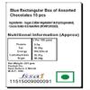 Ghasitaram Gifts Diwali Gifts - Blue Rectangular Box of Assorted Chocolates 15 pcs |Diwali,Holi,Rakhi,Valentine,Christmas,Birthday,Anniversary,Gift for Her,Him,Mothers Day,Fathers Day| view 2