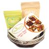 Ghasitaram Gifts Diwali Gifts Round Basket of Almonds, Raisins and Sugarfree Bites view 1