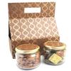 Ghasitaram Gifts Diwali Gifts - 2 Jars Bag Box of Assorted Bites and Almonds |Diwali,Holi,Rakhi,Valentine,Christmas,Birthday,Anniversary,Gift for Her,Him,Mothers Day,Fathers Day| view 1