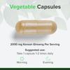 Korean Panax Ginseng 2000mg, 120 Caps  Energy & Cognitive Support  Pure Ingredients, GMO & Gluten Free  GMP Certified Herbal Supplement by Raw Powders view 4