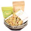 Ghasitaram Gifts Diwali Gifts Round Basket of Almonds, Raisins and Soan Papdi