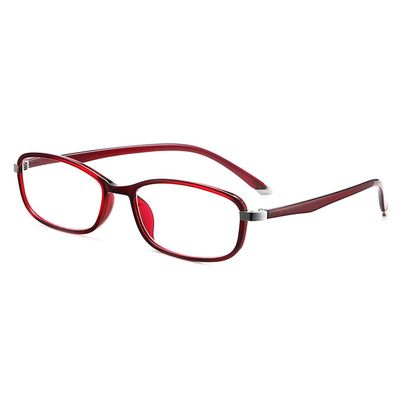 Anti Blue Light Ladies Reading Glasses TR90 Super Light Full Frame And Elderly Women's Clear Resin Lens for The Elders Reader,+3.00