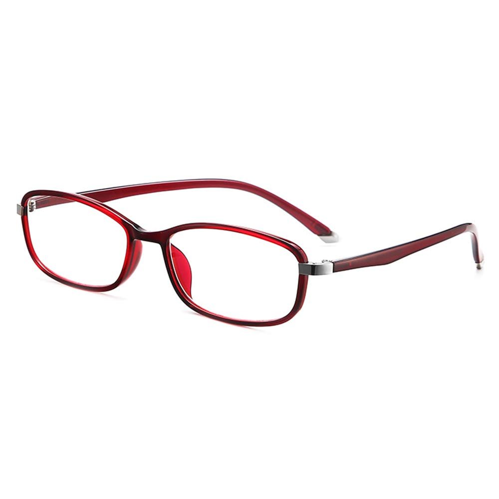 Anti Blue Light Ladies Reading Glasses TR90 Super Light Full Frame And Elderly Women's Clear Resin Lens for The Elders Reader,+3.00