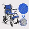 Ultra Lightweight Transport Wheelchair Flip Back Desk Arms, Folding Transport Chair with Foot Rests Wheel Chair for Elderly Disabled, Travel and Storage view 2