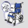 Ultra Lightweight Transport Wheelchair Flip Back Desk Arms, Folding Transport Chair with Foot Rests Wheel Chair for Elderly Disabled, Travel and Storage view 4