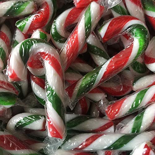 100 PCS MINI Peppermint Christmas Candy Canes 500g