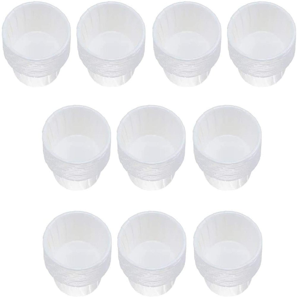 100PCS White Disposable Hard Beans Wax Beads Melting Bowl Containers for Waxing Hair Remover Pot Warmer