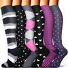 COOLOVER Copper Compression Socks for Women and Men - 6 Pairs(Best Support Running, Athletic, Travel) - Gray/Black/Red, Large-X-Large view 1