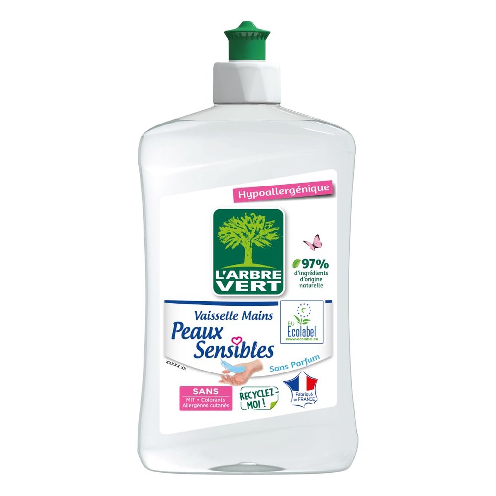 L'Arbre Vert Washing-Up Liquid for Sensitive Skin - 500 ml