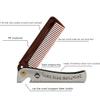 CONGGUAN Stainless Steel Hair & Beard Comb - Moustache Shaping & Pocket Teeth Comb for Men view 4