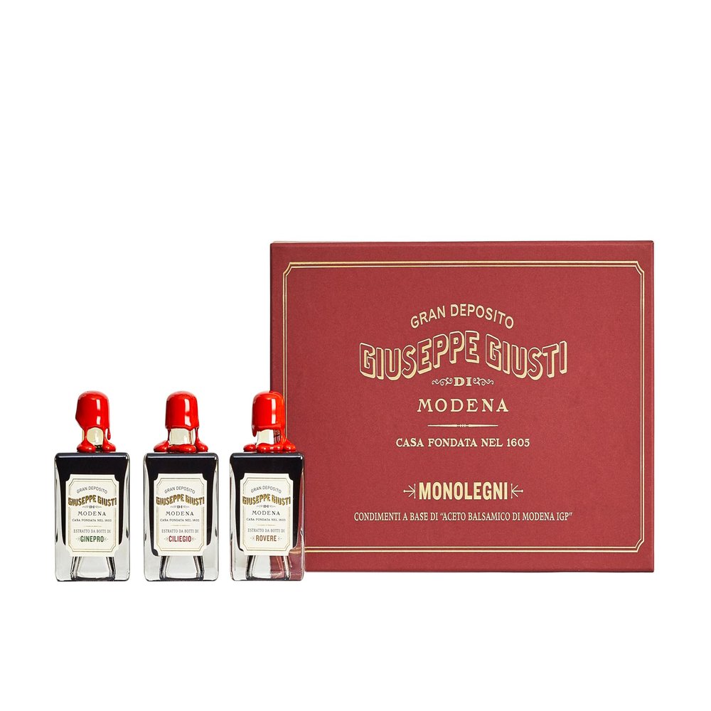 Giusti - Trio set - Single woods Condiments with Balsamic Vinegar of Modena - 3x50ml