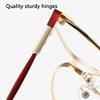 Anti Blue Light Reading Glasses Women Elegant Ultra Light Alloy Cateye Frame And Fatigue Blocking Lens Presbyopia Hyperopia Optical Eyewear,Red,+1.50 view 4