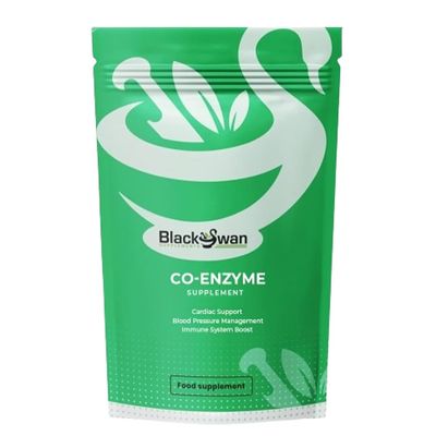 Black Swan Co-Enzyme Softgels - 300mg Q10 Antioxidant Formula Anti Ageing Joint Health Support Natural Supplement - 30 Pills 1 Month Supply