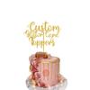 Custom Cake Topper, Gold Glitter, Personalized Cake Topper, Custom Text Cake Topper, Birthday, Bride, Wedding,Retirement Graduate, Decorations (GOLD) view 1