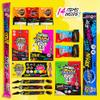 Brain Blasterz Christmas Sweets Gift Box - Extreme Sour Sweets Selection Box - 14 pcs Special Edition Sour Candy Collection - Vegan & Halal - Fun Family Xmas Gift or Stocking Filler, Birthdays & More view 2