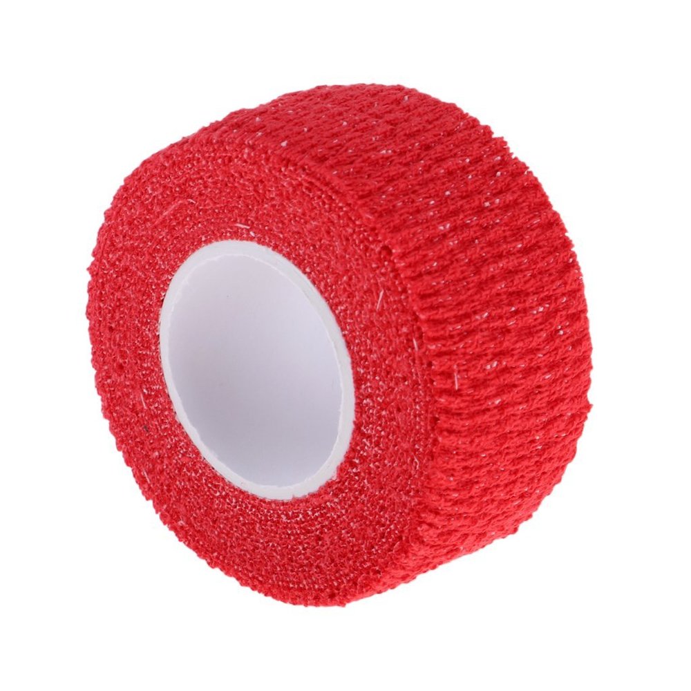 5 Meters 24mm Cotton Golf Sport Golfer Finger Wrap Grip Tape Protection Band - Choose Colors - Red
