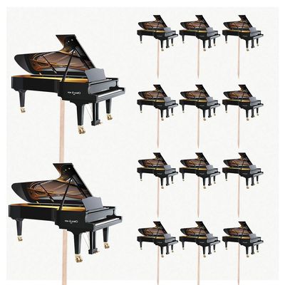 AK Giftshop Piano Birthday Party Food Cupcakes Picks Decorations Toppers (pack of 14)