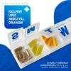 MEDca Extra Large Pill Organizer, 7 Day Medication Box, Weekly Planner, BPA Free, Jumbo Blue Letters, Braille, Transparent Lids view 2