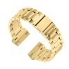 MVRYCE Versa 3 Smartwatch Band, Solid Stainless Steel Watchband with Folding Clasp Accessory Straps Replacement Business Wristbands Compatible for Versa 3/Sense for Women Men (Gold) view 2