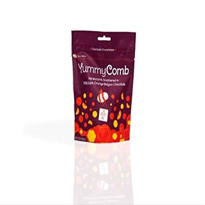 Yummycomb 70 percent Dark Orange Belgian Chocolate Honeycomb Pouch, 100g