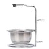 Dioche Shaving Stand and Bowl Set Metal Shaving Brush Holder Stainless Steel Razor Soap Stand Bowl for Men Beard Remover view 2