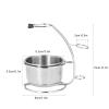 Dioche Shaving Stand and Bowl Set Metal Shaving Brush Holder Stainless Steel Razor Soap Stand Bowl for Men Beard Remover view 3