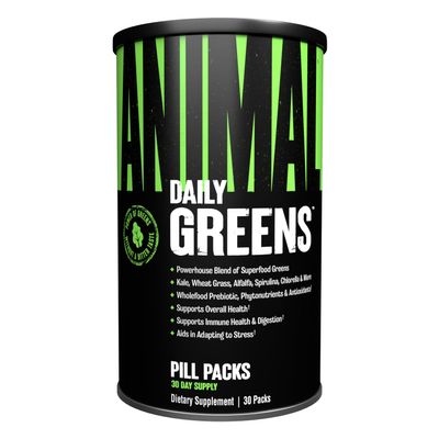 ANIMAL Greens PAK  Your Green Helpers & Daily dose of Green superfood  with spirulina, chlorella & maca for Energy, Immune System, Digestion & Well-Being  30 Packs