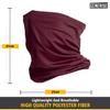 Snood Face Mask UK MADE Snoods for Men, Women - x2 Windproof Scarf Mask Face Covering Polyester Burgundy view 3
